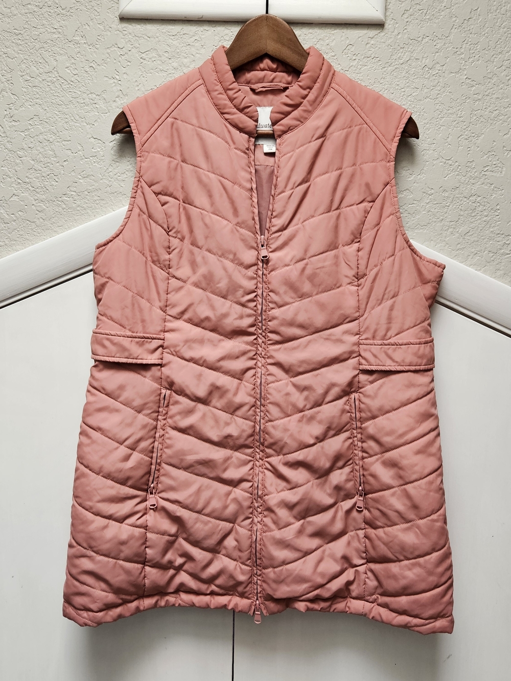 Coldwater Creek Dusty Pink Quilted Puffer Vest